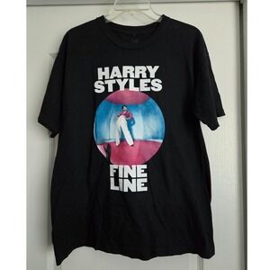 Harry Styles Fine‎ Line T-Shirt TPWK Black Graphic Tee Unisex Sz L Rare 2020 Ed